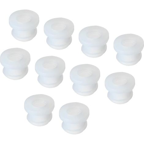 Pack of 10 Rubber Wire Stopper Installation Diameter 10 mm ID 7 mm Height 10 mm Transparent Anti-Scratch Seal for Electrical Box and Cable Duct (1/5)