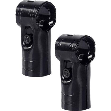 2 ensembles de colliers de serrage en T pour tuyaux, colliers de serrage pour clôture à maillons carrés noirs, raccords de serrage d’extrémité pour tubes de 28 mm de diamètre extérieur, 1-1/8", écrous (1/5)