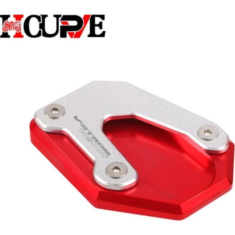 (Rouge) Extension de béquille latérale pour moto, compatible avec V-Strom 1050, V-Strom 1050XT et 1050 XT Maxpower. (1/4)