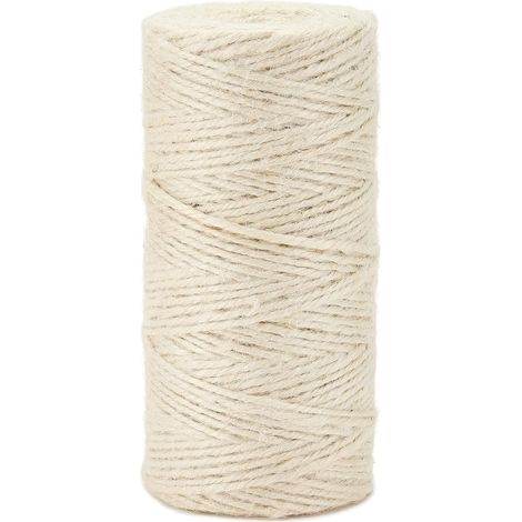 1 Rouleau Ficelle, Diamètre 2mm, Longueur 160m, Jute Naturel, Pour Bricolage, Jardin (1/2)