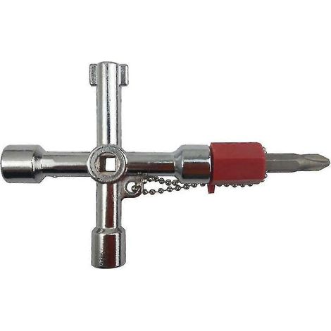 Clé triangulaire, carrée et cruciforme 4 en 1 avec tournevis FT