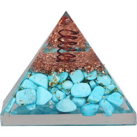 Pyramide en Pierre Cristal Concassé pour Décoration Résine, Ornement Maison ou Voiture (1/5)