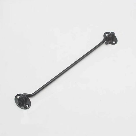 [NON UTILIZZATO] Cabina all'uncinetto 2 pezzi Porte di fermentazione all'uncinetto, Serrure à Crochet de Porte en Acier Inoxydable Noir, Avec Vis de Montage, Pour Fenêtre, Porte de Grange, Porte de Ha