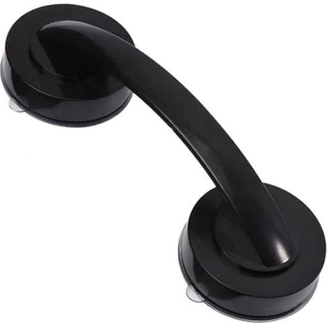 Asa de seguridad，Asa de baño con ventosa，Soporte de pared para baño，Soporte de ducha sin taladrar，Asa de ducha con ventosa，Negro (1/5)