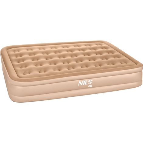 Colchón matrimonial tamaño king con bomba eléctrica, color beige