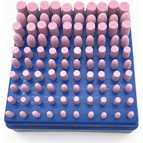 Juego de 100 piezas de piedras abrasivas para ruedas giratorias, taladro, cabezales de pulido y rectificado, herramienta de bricolaje, grabado, pulido y corte. (1/5)