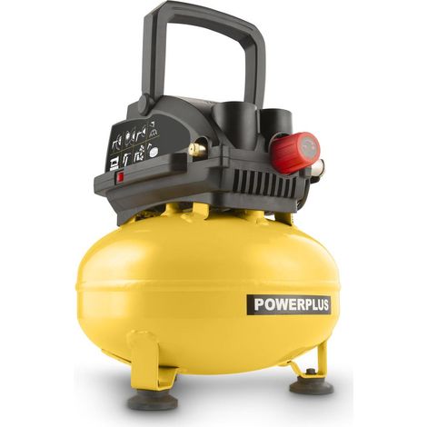 Powerplus Compresseur POWX17245 - Compresseur sans l'huile - modèle pancake - 750W - 1 L