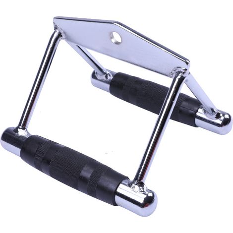 Poignée Double D en Fer Électroplaqué pour Machine à Câble - Accessoire Fitness Barre de Traction (1/3)