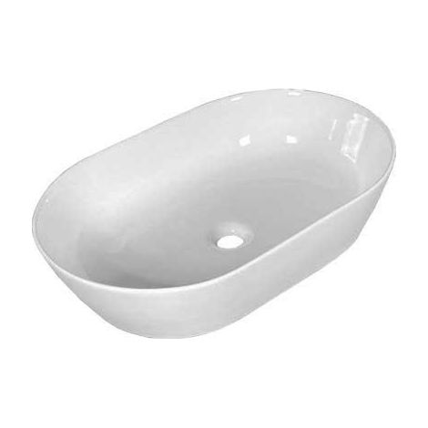 Lavabo da appoggio zeta ellittico 62x40 cm