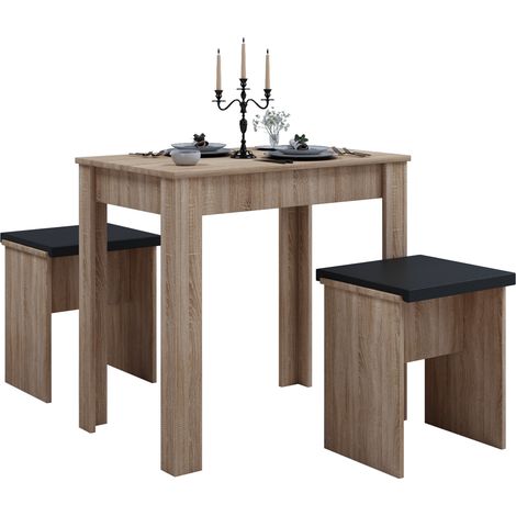 Grupo de mesa de comedor de madera Esal L 75x80x50 - VCM