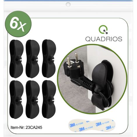 Quadrios 23CA245 Kabelhalter selbstklebend 23CA245 Schwarz 6 St. (1/5)