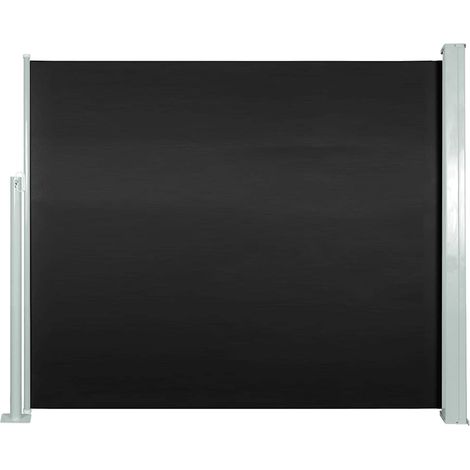 vidaXL Retractable Side Awning 120 x 300 cm Black