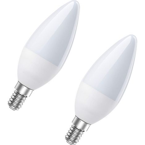 Ampoules LED, E14-【220-230V】C37 ampoule pointue【5W】Lumière blanche 6000K, ampoules à économie d'énergie, ampoules universelles 2 pièces (1/5)