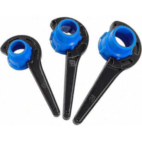 Clé spéciale pour écrous de fixation rapide de tuyaux PE 20 à 50mm, outil de réparation d'irrigation pour tubes PVC, valve et raccords, clé de verrouillage polyvalente. (1/4)
