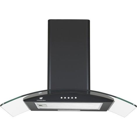 Hotte décorative murale Continental Edison CEH60GB2 60 cm Noir Verre