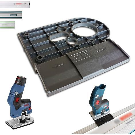 Adaptateur de rail de guidage professionnel pour Bosch GKF 12V-8 pour Makita/Bosch/Festool Rail de guidage Débrousseuse (1/5)