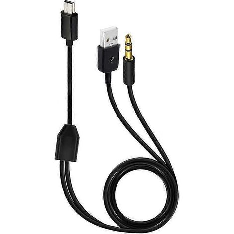 Câble USB vers Mini B mâle et audio 3,5 mm de 100 cm avec connecteurs plaqués or (1/5)
