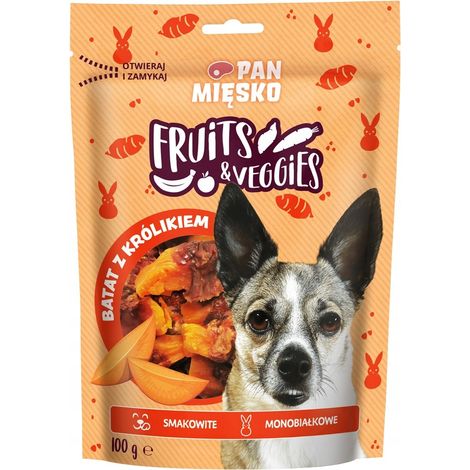 Mr. Meat  Fruits et légumes  Friandises pour chiens 100 g - Patate douce au lapin 100 g (1/2)