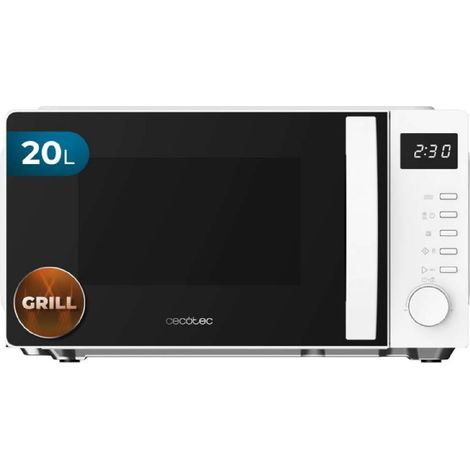 Cecotec Micro-ondes avec gril Proclean 5105 White. 700 W, 20 L, technologie 3DWave, gril, 5 niveaux, minuterie 30 min.