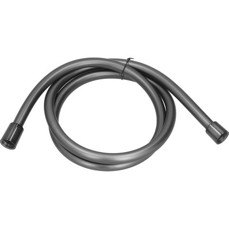 Tuyau de douche en PVC de 1,5 m, flexible de douche à main, lisse et anti-enchevêtrement, tube de douche durable gris pour salle de bain (1/5)