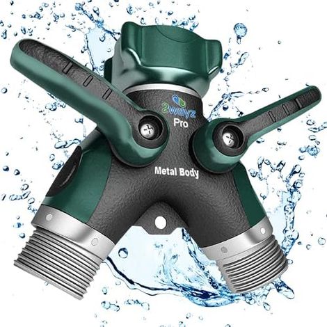 CSPARKV 3,9 x 3,9 x 3,9 cm 2WAYZ-Schlauchverteiler, zwei Wege, robust, Gartenhahn, Wasserhahnverteiler, Schlauch-Y-Verteiler, Schlauchverteiler