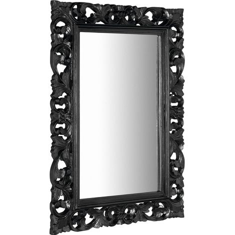 Miroir SCULE avec cadre, 70x100cm, noir (1/3)