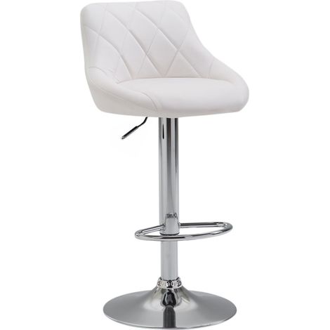 Taburete De Bar Lazio Blanco Cromado (1/4)