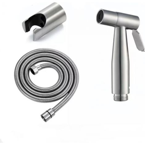 Pulvérisateur de bidet à main , kit de pulvérisation en nickel brossé en acier inoxydable, nettoyant pour couches en tissu de salle de bain, buse de douche antirouille portable
