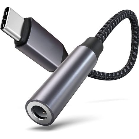 Adaptateur USB C sur câble, adaptateur USB Type C sur 3,5 mm, puce DAC haute résolution (1/5)