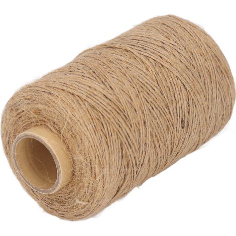 Ficelle de jute de 300 m de long, 1 mm de diamètre, 1 brin, pour loisirs créatifs et décoration intérieure. (1/5)