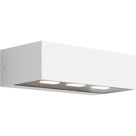 Forward Lampada da parete per esterni 3 luci asimmetrica a LED, struttura in alluminio bianco, design moderno per illuminazione facciate 15,5W (1/3)