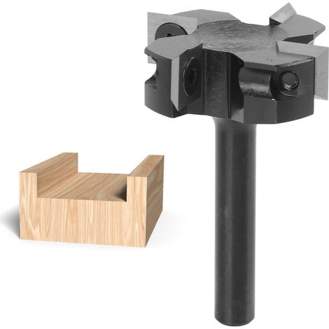 Outil de coupe à quatre lames et à 8 poignées, outil à rainurer, outil de nettoyage de fond, outil de coupe en alliage de carbure de tungstène, fraise à bois, outil à rainurer (1/5)