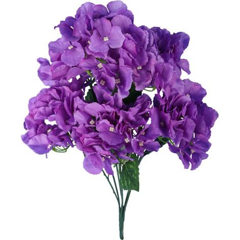Bouquet d'hortensias violets - 6 pièces, hauteur 42 cm (1/2)
