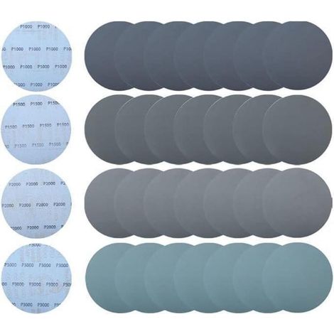 Schleifpapier 180mm Klett 20 Stk. 1000-3000 Körnung Nass/Trocken (1/5)
