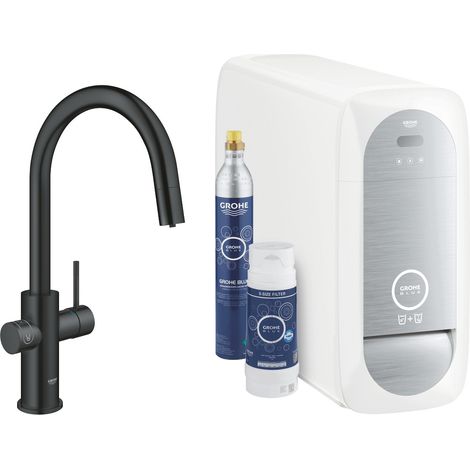 Grohe Blue Home Starter Kit con Caño Extraíble en C Black, 31541KS0 (1/4)