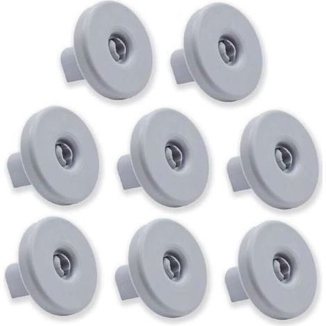 Set mit 8 Unterkorbrollen für Geschirrspüler. Kompatibel mit Zanussi, Rex, Electrolux, AEG und anderen Modellen. (1/5)
