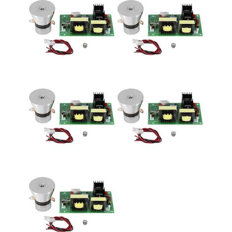 5 transducteurs de nettoyage ultrasonique 100 W 28 kHz haute performance + carte de commande 220 V CA (1/5)