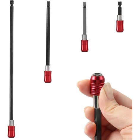 4 Piece Extension Bit Screwdriver Bit 1/4 Inch Hex Shank Length 60/100/150/300 mm Magnetic Screwdriver Bit Holder for Impact Driver (1/5)