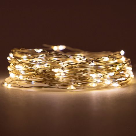 LUCI NATALE 50 MICROLED X INT.BATT. BIANCO CALDO (1/5)