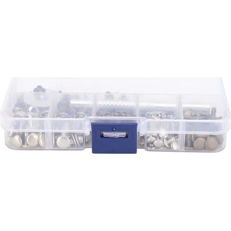 120 Stück doppelt geköpfte Ledernieten, Metallbefestigungen für selbstgemachte Accessoires, 6 mm und 8 mm (1/5)