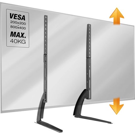 Support TV sur Pied 30 32 40 42 43 48 50 55 58 60 65 Pouces Max VESA 200x200 Universel Hauteur réglable Inclinable Socle de TV (1/5)