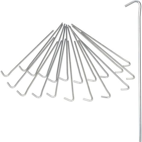 Piquets De Tente - Acier - 22 Cm - Pour Camping Et Jardin - Lot De 20 (1/4)