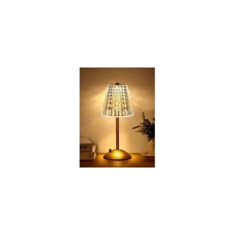 Lampe de chevet LED tactile dimmable – 3 couleurs : chaud, blanc, lumière naturelle – Design cristal pour chambre, salon, bar (1/5)