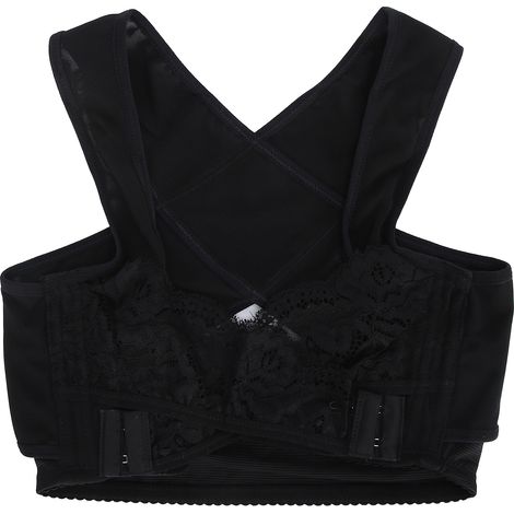 Soutien-gorge noir correcteur de posture pour femme, brassière gainante anti-voûte, ceinture dorsale XL (1/5)