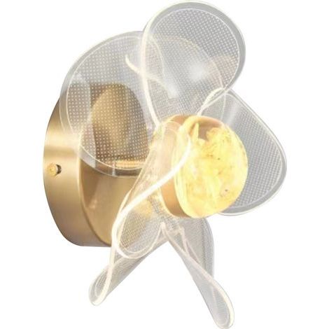 Applique murale vintage en forme de fleur, idéale pour l'éclairage intérieur du salon, de la chambre ou du couloir. Luminaire en forme de fleur, 3 couleurs réglables. (1/5)