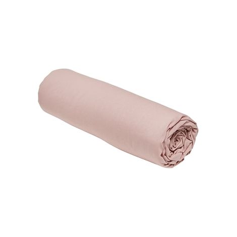 Drap housse TODAY Essential - 160 x 200+30 cm - 2 personnes - 100% Coton uni - Rose des sables