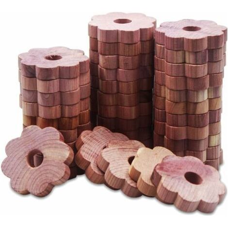 Alovez - Repelente de polillas natural de madera de cedro para ropa, cedro rojo aromático no tóxico, repelente de polillas para armarios, roperos, cajones y ropa infantil. (1/5)