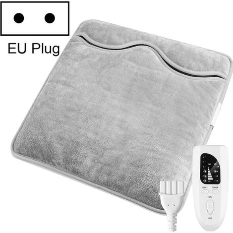 Chauffe-pieds électrique 60 W pour femme et homme Couverture chauffante EU Plug 230 V (gris argenté) (1/5)
