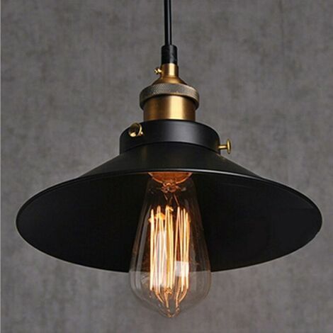 Vintage-Stil Retro-Metall-Pendelleuchte, Deckenleuchte, Kronleuchter, Deckenbeleuchtung, Edison-Fassung E27, schwarze Lampen, Deckenleuchte, Pendelleuchte, Leuchten. (1/5)