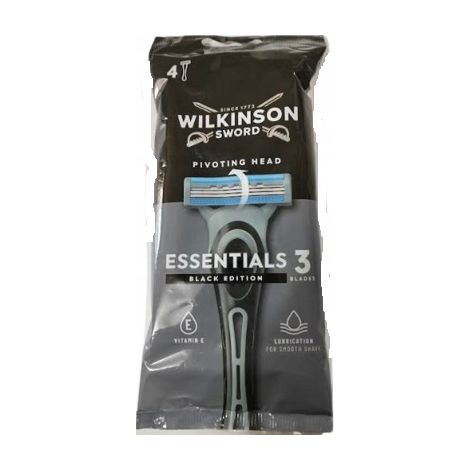 Set di 4 rasoi usa e getta neri Wilkinson Sword Essentials 3 (1/4)